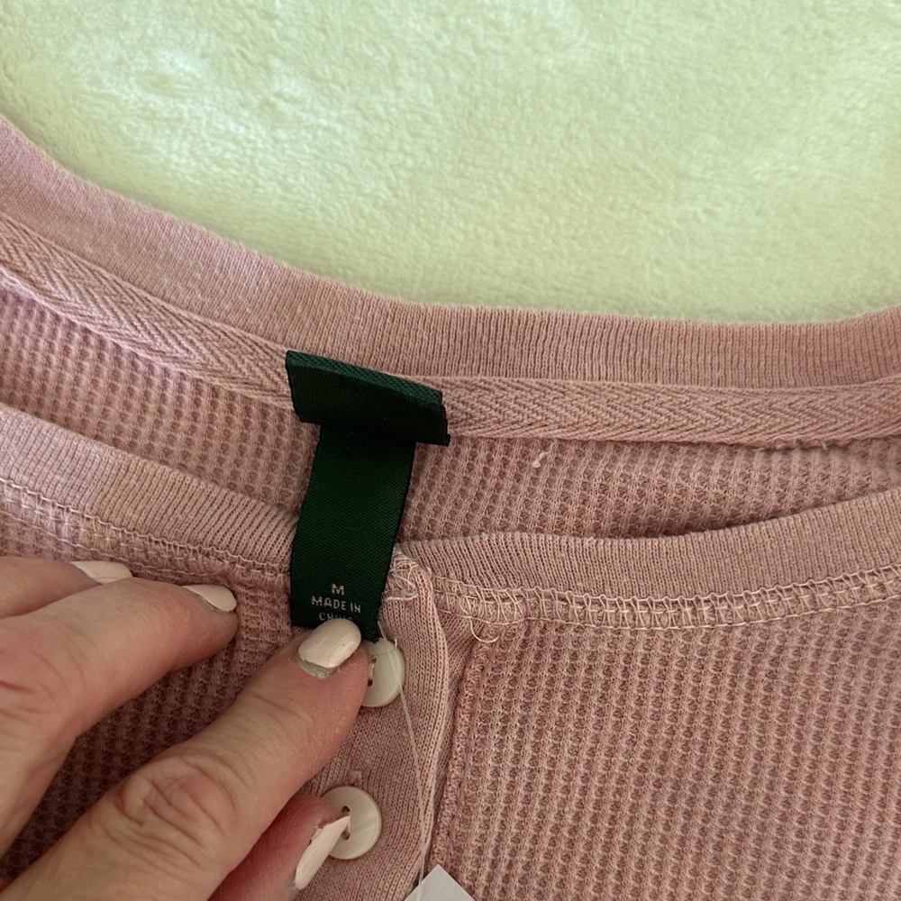 Wild Fable Pink Long Sleeve Crop Top NWT - Picture 3 of 9